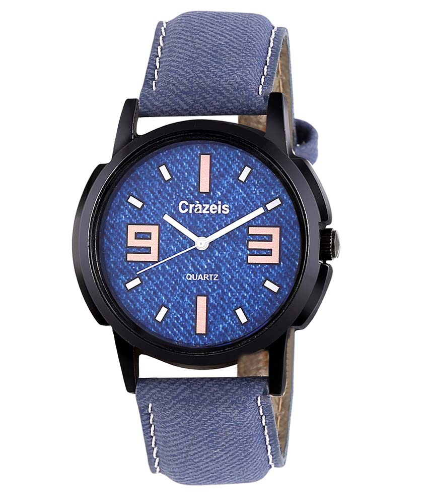 ... crazeis blue analog wrist watch ejkfcfg