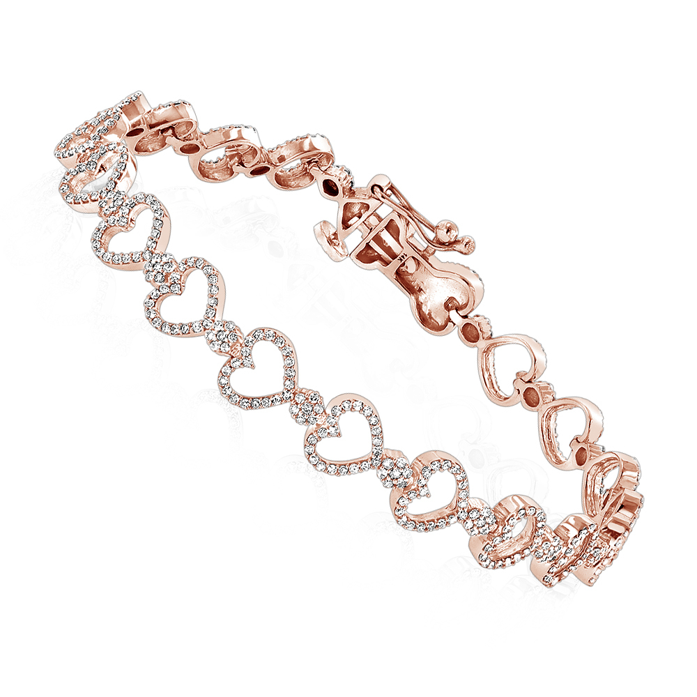 ... heart bracelets 14k gold diamond heart bracelet 1.65ct - ro ... pvczhde