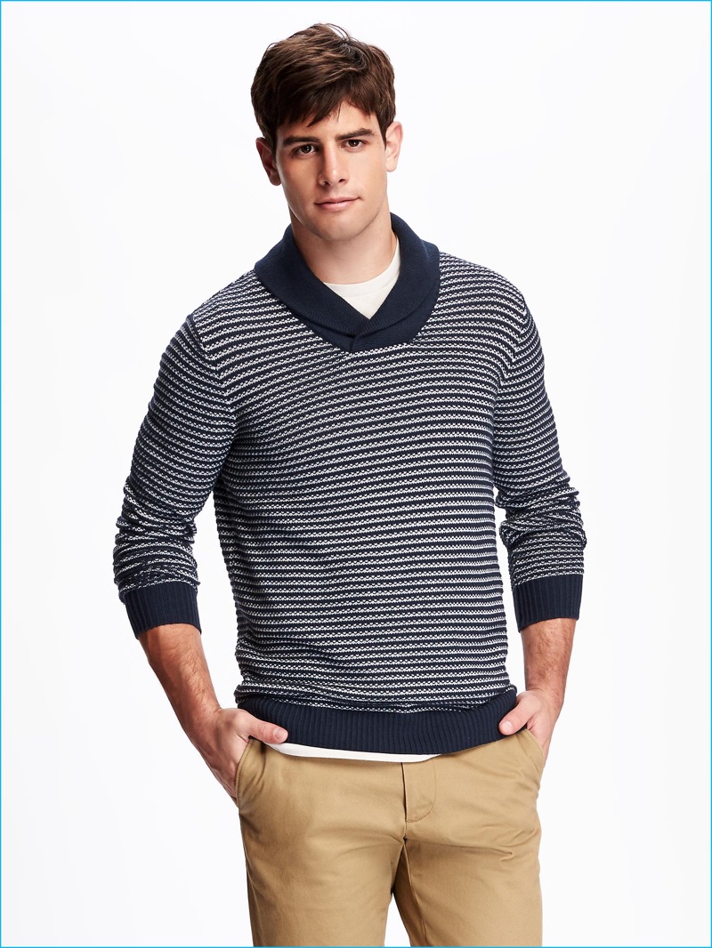 Special features of a collar sweater