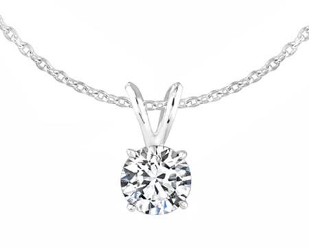 0.5 carat round diamond pendant necklace si h ovaadnw