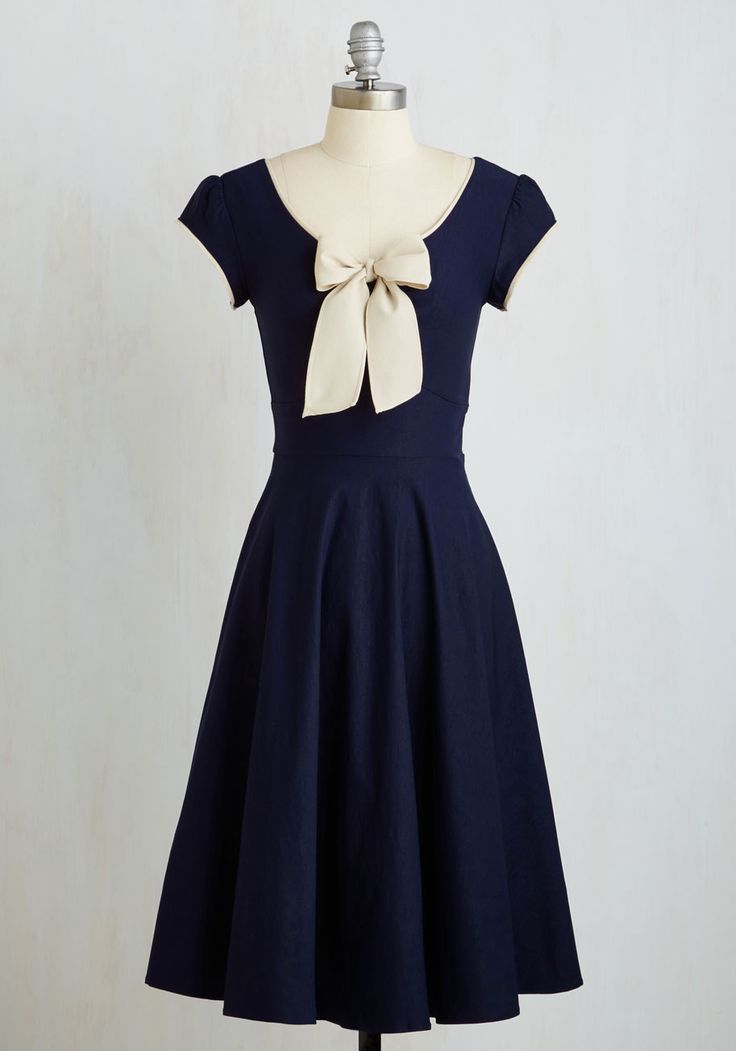 1940s dresses all that and demure dress in navy, #modcloth zfyhman
