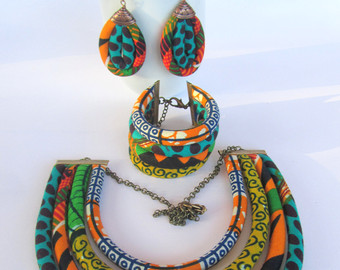 african jewelry set / ethnic jewelry set / african wedding jewelry set PANRWVB