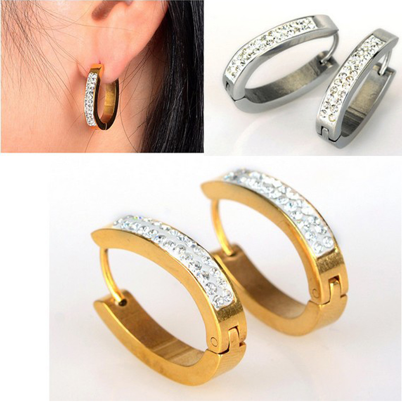 aliexpress.com : buy fashion men lady gothic rock clip ring earrings  stainless steel hoop xgxcxwh
