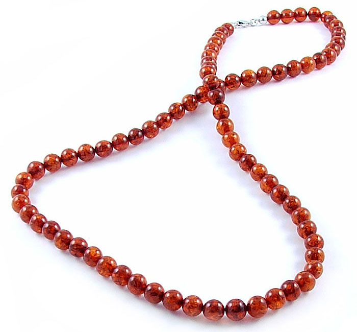 amber necklace round beads -balls art.ap001 ZWQUNJI
