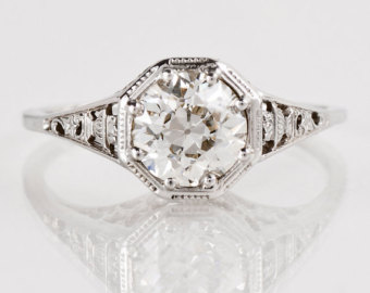 antique engagement rings antique engagement ring - antique 1910u0027s 18k white gold diamond engagement  ring HHHMFIC
