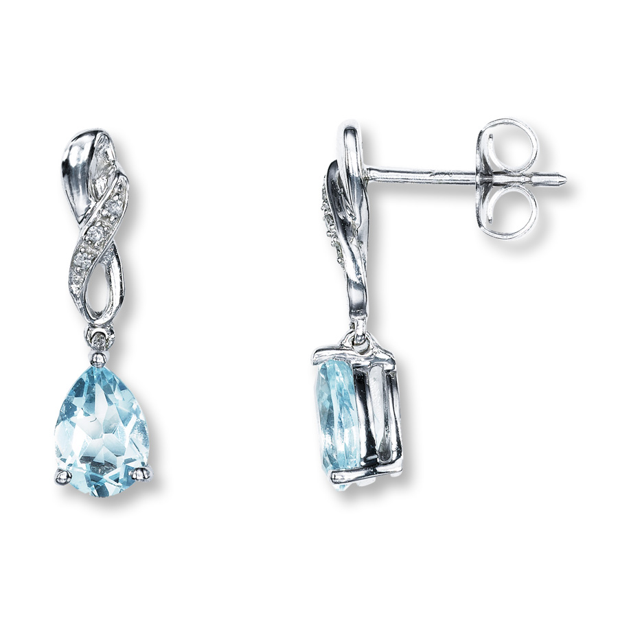 aquamarine earrings hover to zoom NCERMAL