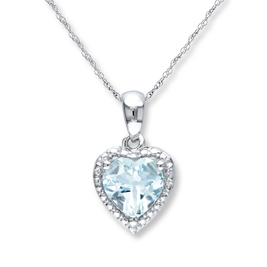 aquamarine necklace aquamarine heart necklace sterling silver KULPXGJ