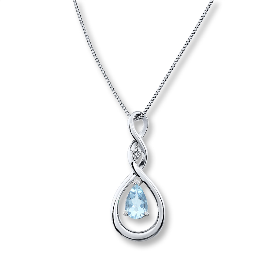 aquamarine necklace hover to zoom HLJZJSD
