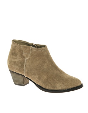 asos | asos august suede ankle boots with mid heel at asos itpipgx