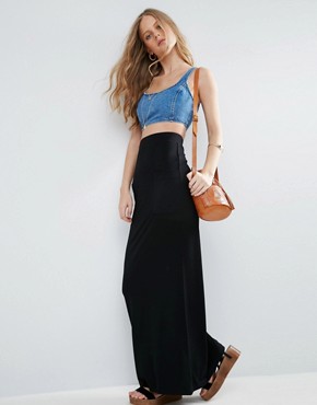asos jersey maxi skirt with pockets znmcsbn