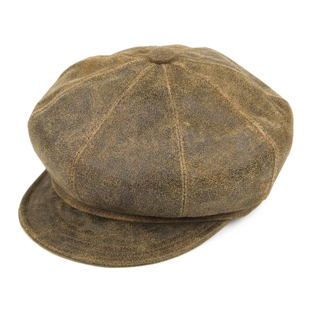 baker boy hat antique leather baker boy cap - brown. loading zoom flkteeh