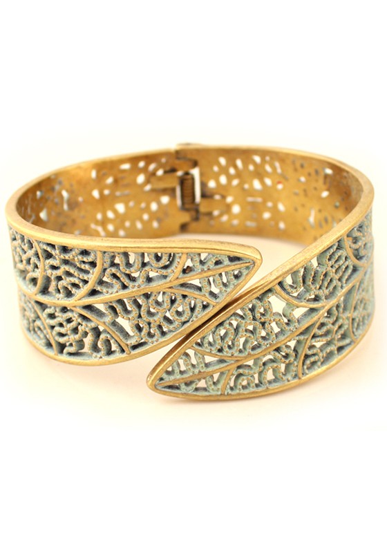 bangle bracelets fashion hollow-out golden bangle bracelet FWQOPAN