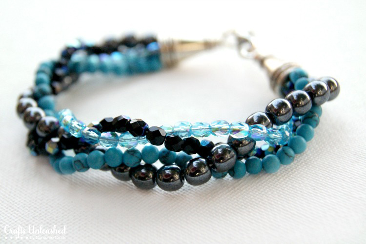 beaded bracelets make a bracelet with twisted bead strands ZDJXDKQ