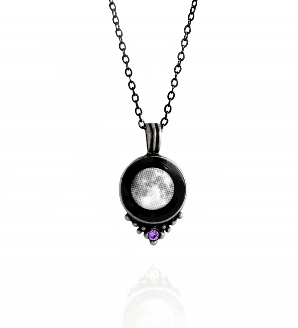 birthstone necklace moon phase YJTUIAT