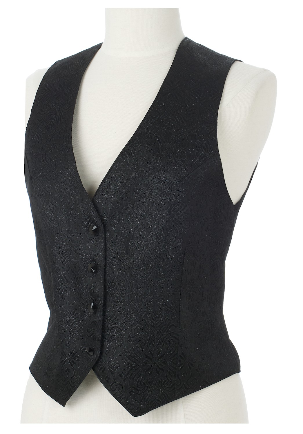 black glitter brocade womens vest yifzkxa