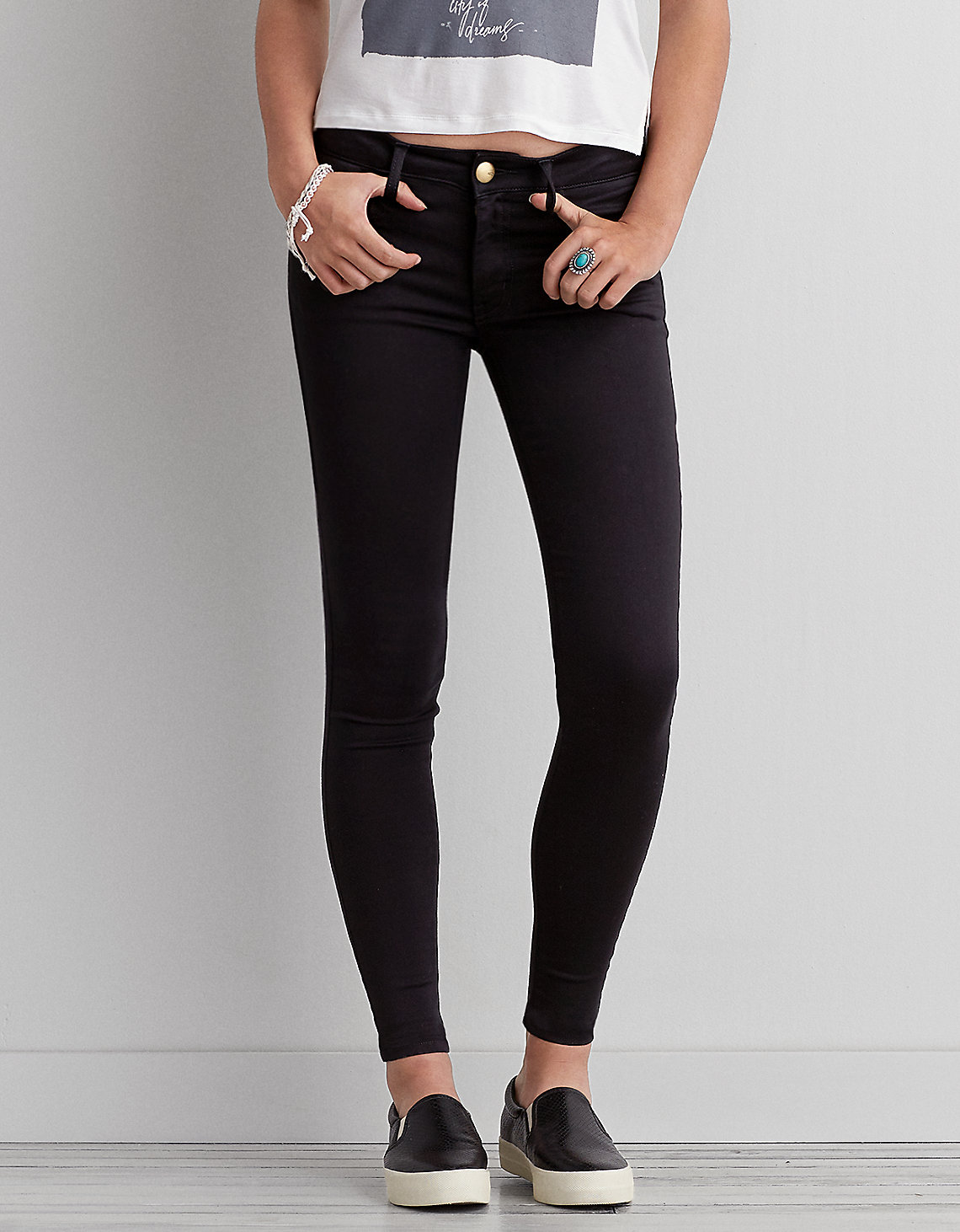 black jeggings aeo sateen x jegging, jet onyx | american eagle outfitters iroleqd