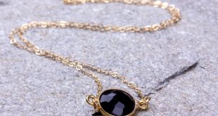 black onyx necklace / onyx necklace / black stone necklace / bridesmaid  necklace / lsbxdoa