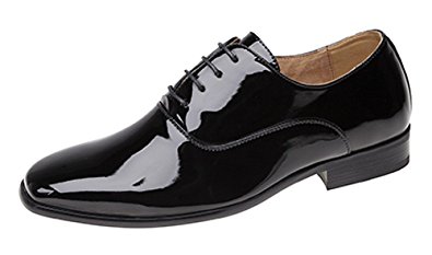 black patent shoes mens evening / uniform / oxford shoes black patent size 6 cklfmgu