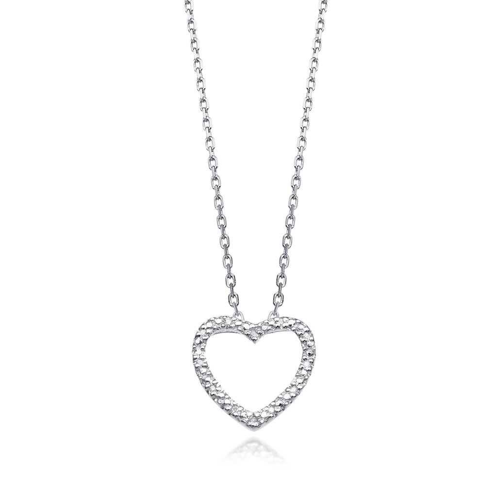 bling diamond open heart necklace rbdjwdy