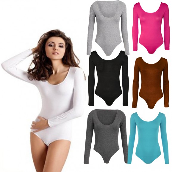 bodysuits for women wholesale womens plain super soft full sleeve bodysuit ( pack of 6 ) rlyltby