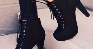 boots with heels shoes booties heels black boots with laces black boots boots black heels  black shoes prcmqlh
