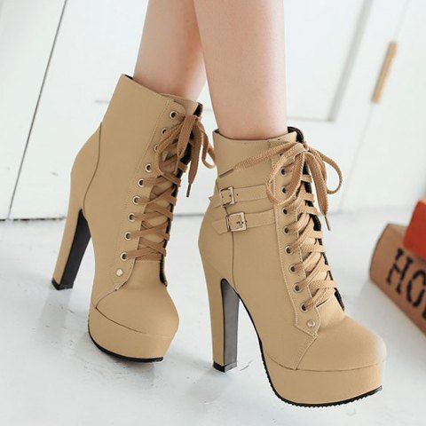 boots with heels trendy womenu0027s high heel boots with buckles and solid color design noqictl
