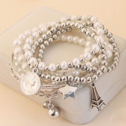 bracelets for women wholesale 6 pcs of faux pearl decorated star pendant charm bracelets color  assorted online. jjnggan