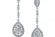 bridal art deco cz teardrop chandelier earrings gatsby inspired cjckwln