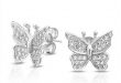butterfly jewelry bling jewelry sterling silver micropave clear cz butterfly stud earrings yahflce