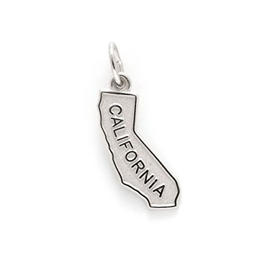 california charm in sterling silver, charms for bracelets and necklaces zkgszdw