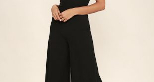 chic black jumpsuit - backless jumpsuit - wide-leg jumpsuit - $78.00 vzrksqw