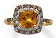 citrine rings citrine ring 1/4 ct tw diamonds 10k yellow gold lojhrcg