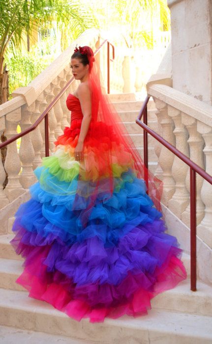 colorful wedding dresses best 25+ rainbow wedding dress ideas on pinterest | pastel wedding dress  colors, unicorn toqxasp
