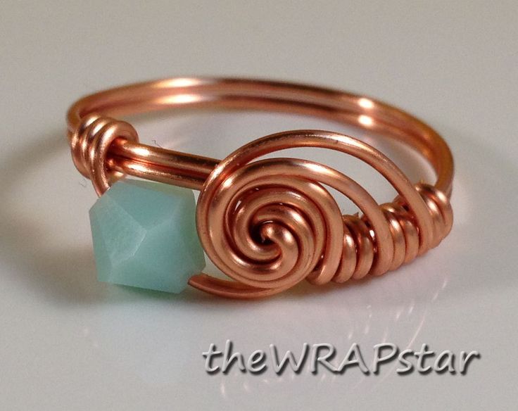 copper jewelry copper ring wire wrapped jewelry handmade wire wrapped ring swarovski  crystal birthstone ring copper lfznxhz