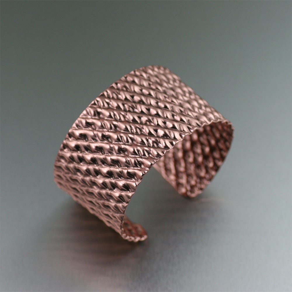 copper jewelry corrugated copper cuff lfiesza