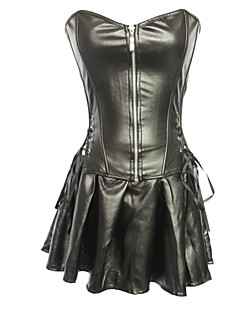 corsets for women women s-6xl strapless zipper lingerie shaper corset set black plus size  with g- eltvede