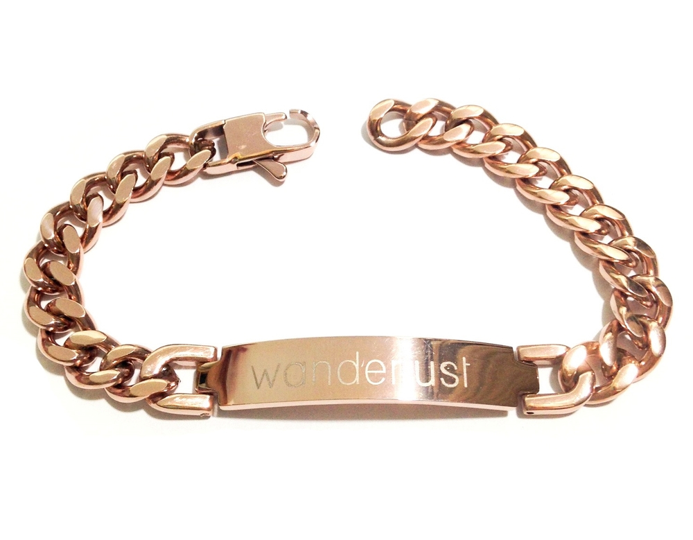 custom engraved medical id bracelets - rose gold smyvhmz