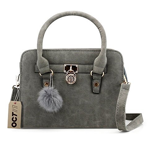 cute handbags oct 17 lady women lock faux leather tote hobo shoulder bag purse fur ball grvmnnc