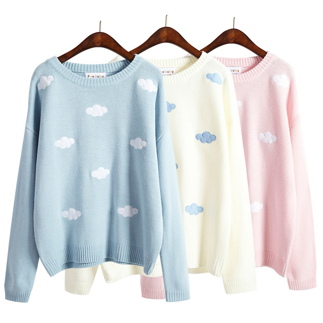 cute sweaters 2017 women sweaters and pullovers korean new winter style coats kawaii  harajuku cute 3d bzxbgdi