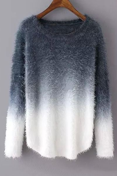 cute sweaters ombre mohair long sleeve sweater bymquha