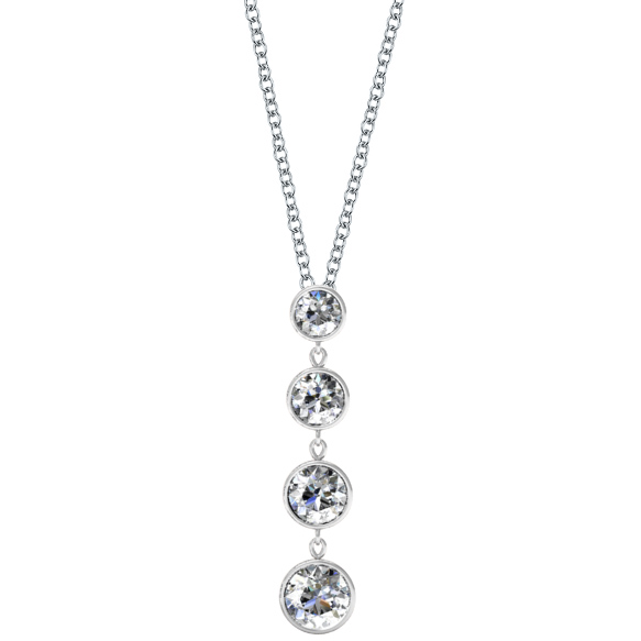 dangling diamond pendant necklace - click to enlarge mvhqvkv