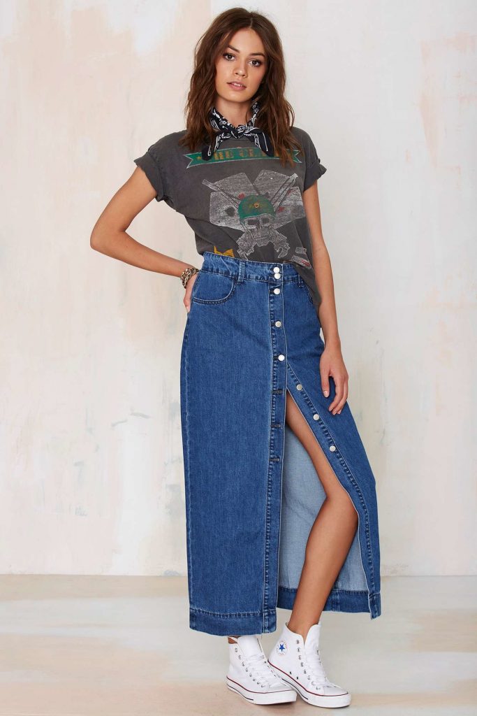 Can a denim maxi skirt be an official wear? – StyleSkier.com