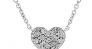 diamond heart necklace 14k ... xzaontc