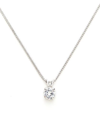 diamond pendant necklace the simple round diamond necklace: round cz mini pendant necklace by cz by  kenneth advbesl