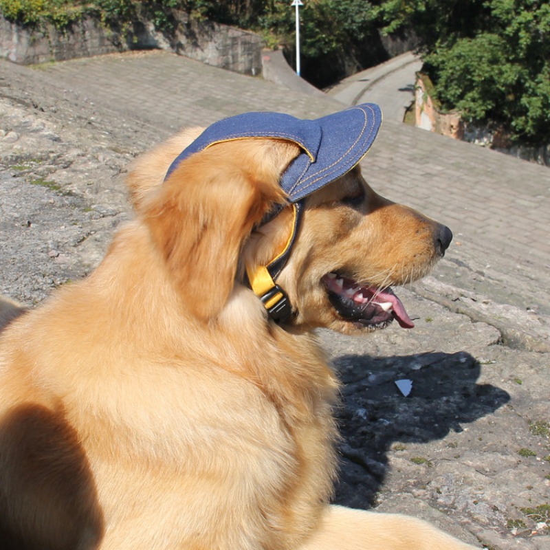 dog hats small pet cap dog sunshade jean hats outdoor baseball visor cap for dogs  breathable tfqvypp