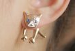 earrings for girls 2016 newest female girls cute enemal rhinestone dog stud earrings ear  jacket lovely poppy viwenji
