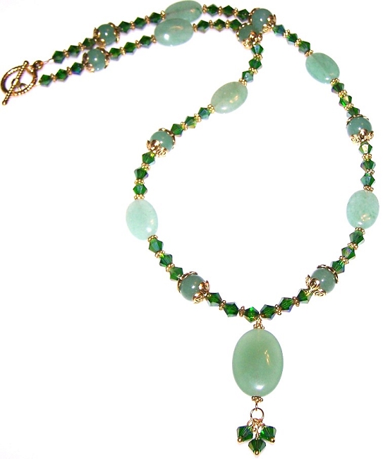 emerald elegance necklace beaded jewelry making kit ZMTHPRT