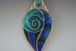 enamel jewelry turquoise enamel pendant/necklace by redpaw pwfheia