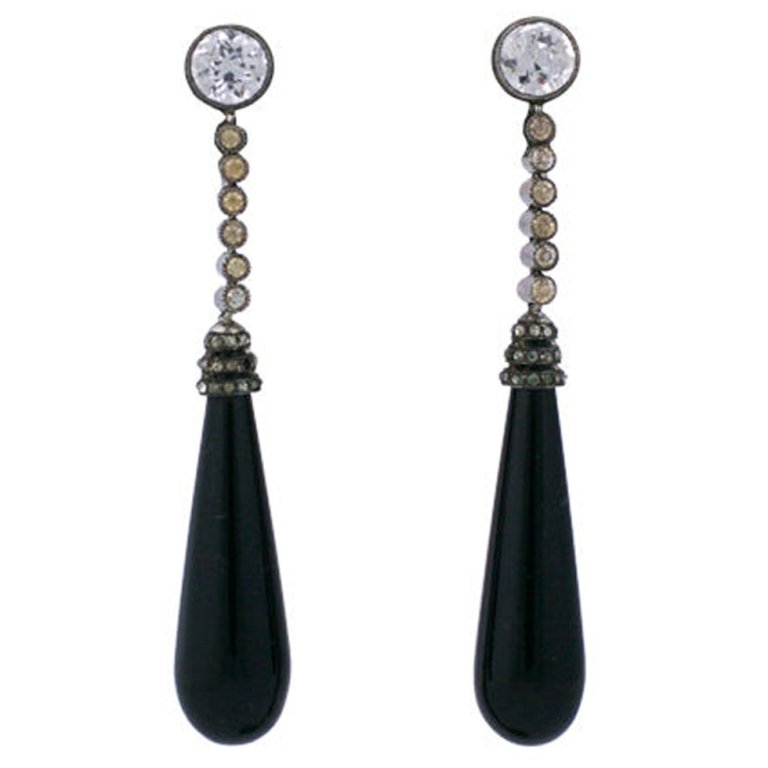 fine french art deco paste and onyx earrings 1 mmoikyv