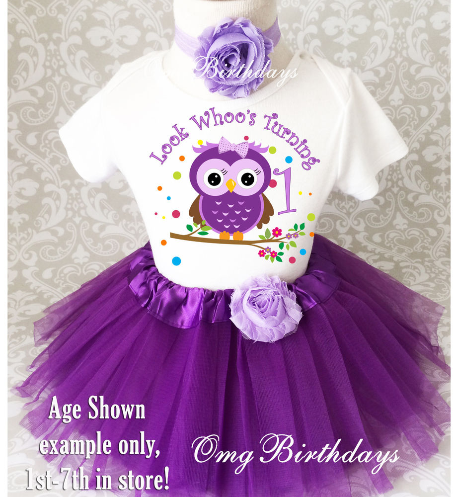 first birthday outfits girl purple owl look whou0027s baby girl 1st first birthday tutu outfit shirt set  party vrzecwb